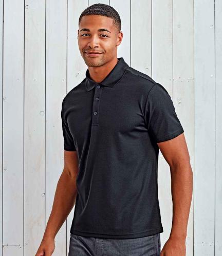 Premier Spun Dyed Recycled Polo Shirt - BLK - XXL